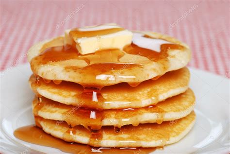 Pancakes with syrup and butter — Stock Photo © mcgphoto #3892551