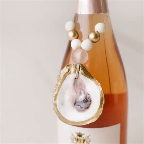 Oyster Shell Ornament Napkin Ring Or Wine Bottle Charm Oyster Shell