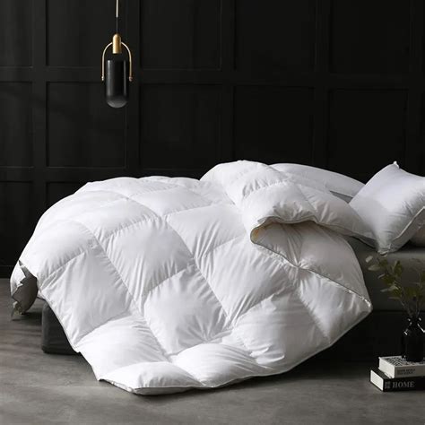 Apsmile Luxurious Goose Feathers Down Comforter Twin Size All Seasons Duvet Insert Ultra Soft