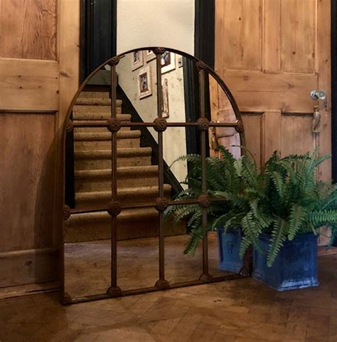 arched rustic window mirror aldgate home