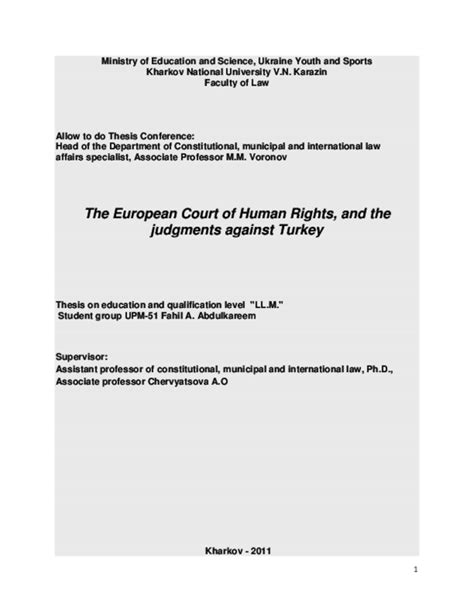 Pdf The European Court Of Human Rights And Judgments Against Turkey