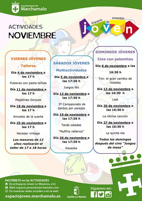 Noviembre En El Espacio Joven Programaci N De Actividades Espacio