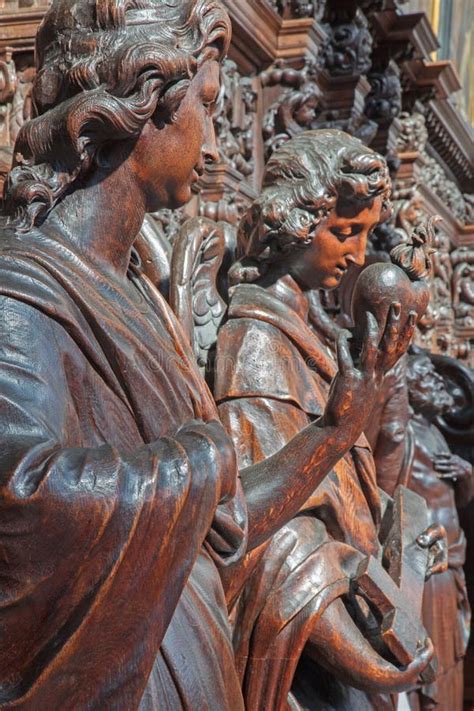 Antwerp Statue Angel As Symbol Cardinal Virtous St Pauls Church