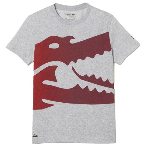 Tee Shirt Lacoste TH0864 Djokovic Homme Gris Sports Raquettes