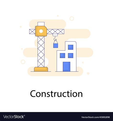 construction fill outline  background vector image