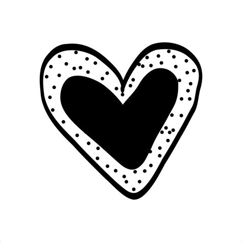 Vector clipart heart in doodle style isolated 19816393 Vector Art at ...