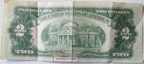 2 Dollar Jefferson Note With Red Seal 1953