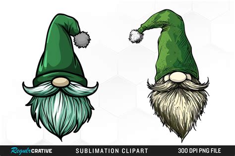 Watercolor Christmas Gnome Hat Clipart Graphic by Regulrcrative ...