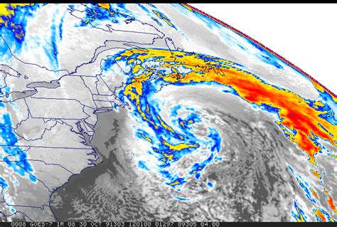 Satellite Image of The Perfect Storm