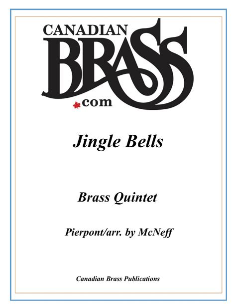 Jingle Bells Brass Quintet Pierpont Arr Mcneff Pdf Download