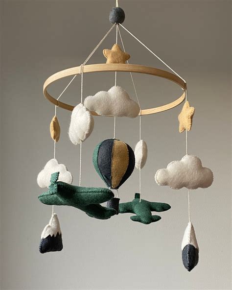 sorrel fern airplane crib mobile  wooden arm artofit