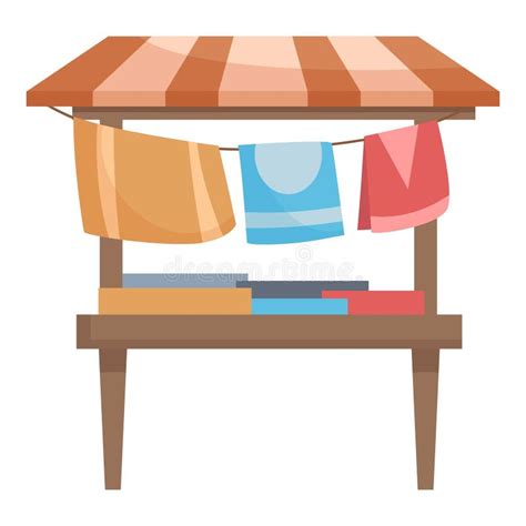 Cartoon Market Stall Clothes Stock Illustrations 208 Cartoon Market