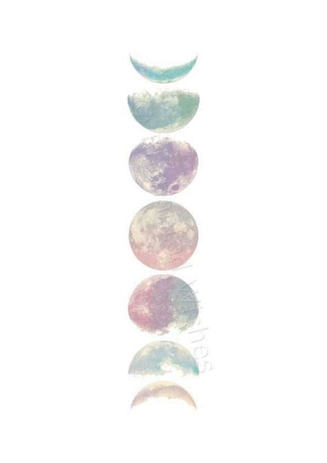 Watercolor Moon Phases Poster