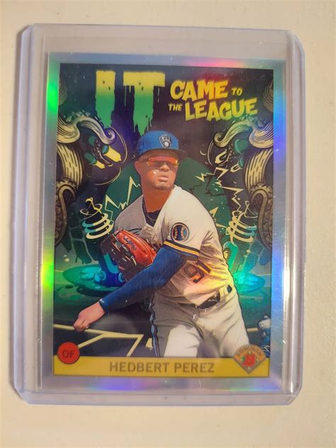 2022 Bowman Chrome ICFL 9 Hedbert Perez It Came To The League Brewers