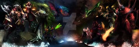 Dota 2 Radiant Vs Dire By Kevin Glint Dota 2 Radiant Art