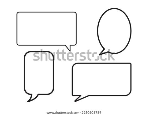 Set Text Bubble Icon Symbol Sign Stock Vector (Royalty Free) 2250308789 ...