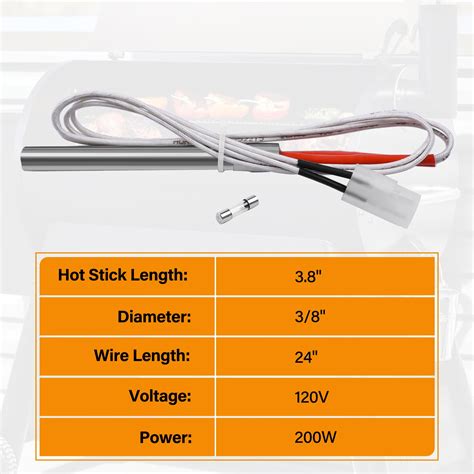 Snapklik Stainless Steel Fire Burn Pot And Hot Rod Ignitor Kit For Pit Boss Traeger