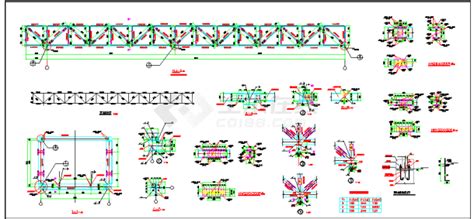 某通廊结构设计图（桁架结构，共14张图）桁架结构土木在线