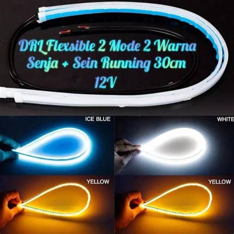 Jual Lampu Led Drl Flexsible Warna Cm V Lampu Drl Mode Senja