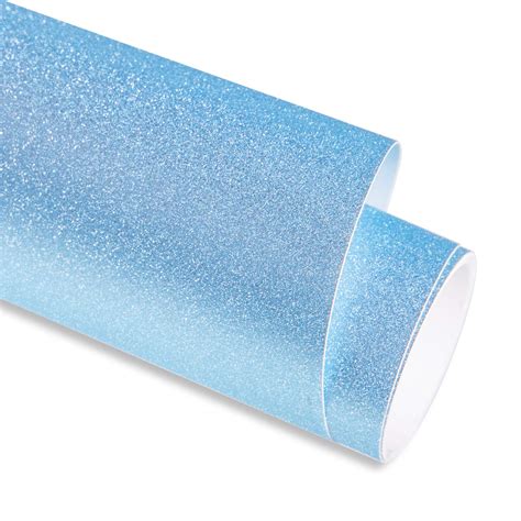 Snapklik Light Blue Glitter Vinyl Shimmer Permanent Vinyl For