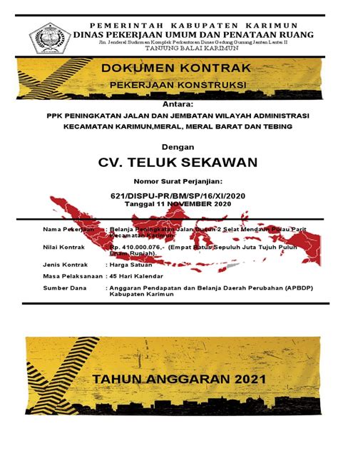 Cover Kontrak 2021 Pdf