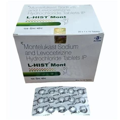 Montelukast Sodium Levocetirizine Hydrochloride Tablets IP At Rs 40