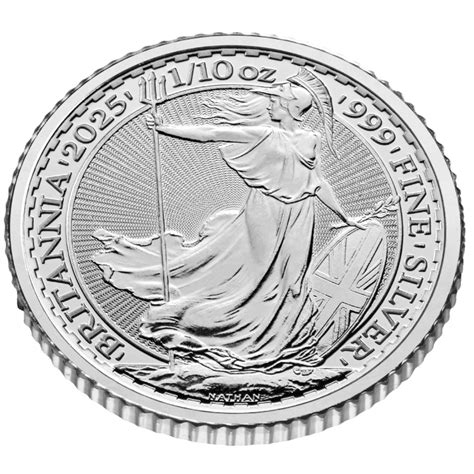 Silbermünze Britannia Charles 1 10 oz 2025 Royal Mint Silber 999