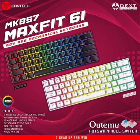 Jual Fantech Maxfit Mk Rgb Hotswap Mechanical Gaming Keyboard