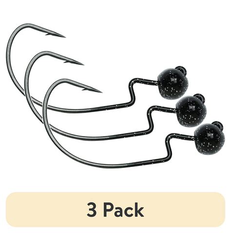 3 Pack VMC RJ Rugby Wide Gap 3 16oz Jig Black 3 0 Hook 4pcs Walmart