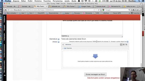 Tutorial Avea Moodle Do Ifesp Intera O Nos Foruns Mp Youtube