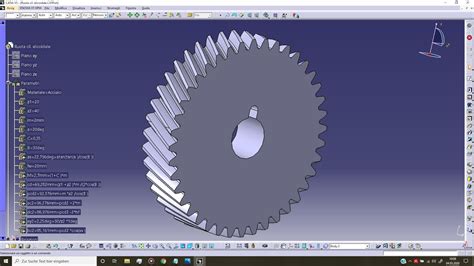 Catia V Ruota Cilindrica A Denti Elicoidali Youtube