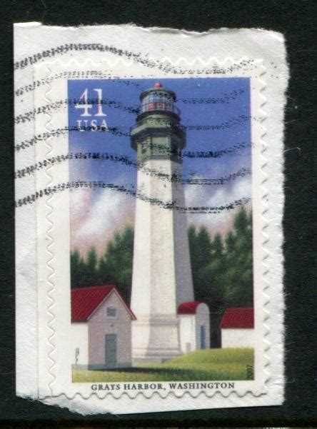 4148 US 41c Grays Harbor, WA Lighthouse SA, used on paper | United ...