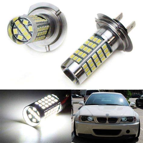 Ijdmtoy Error Free 68 Smd H7 Led Daytime Running Light Kit Compatible