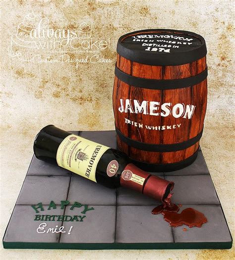 Jameson Whiskey Barrel Decorated Cake By Alwayswithcake Cakesdecor