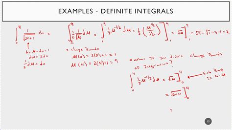 Integration By Substitution Definite Integrals Youtube