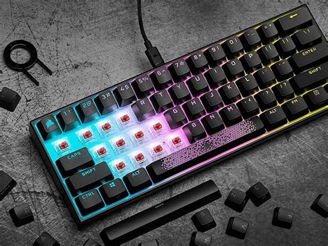 CORSAIR K65 RGB MINI mechanical gaming keyboard has a small size with ...