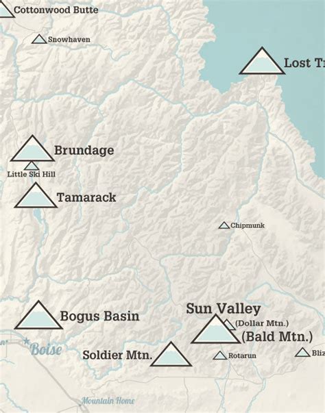 Idaho Ski Resorts Map 11x14 Print - Best Maps Ever