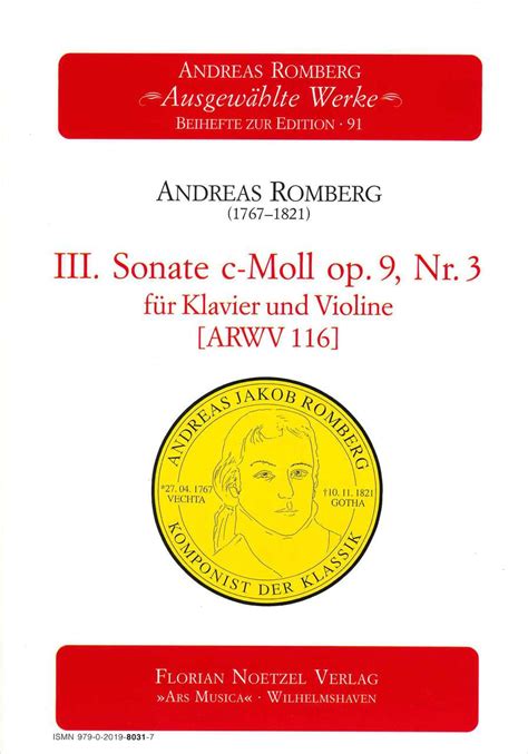 アカデミアミュージック III Sonate c Moll fur Klavier und Violine op 9 3