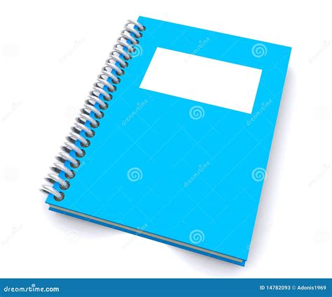 Blue spiral notebook stock image. Image of space, side - 14782093