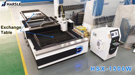 Hsx W Cnc Fiber Laser Cutting Machine With Exchange Table Ipg