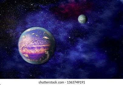 Exoplanets Deep Space Elements This Photo Stock Photo 1363749191 ...