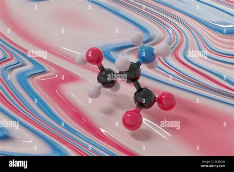 Serine L Serine Ser S Amino Acid Molecule 3d Rendering Ball And