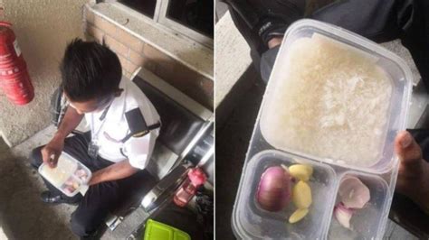 Viral Menu Makan Satpam Hanya Nasi Kuah Demi Keluarga Uang Makan