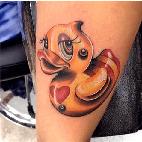 Tattoo Uploaded By Justin Stephan • Little Rubber Ducky Tattoo Done On A Leg • Tattoodo