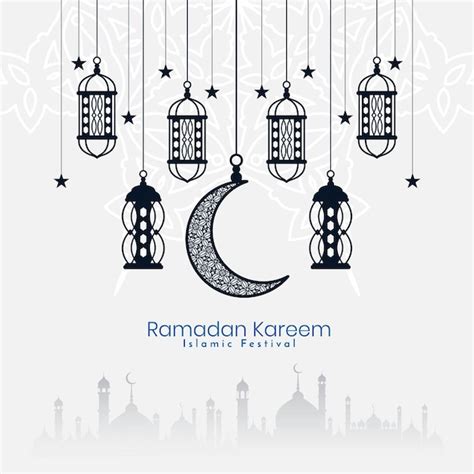 Fondo de saludo del festival islámico cultural ramadan kareem Vector