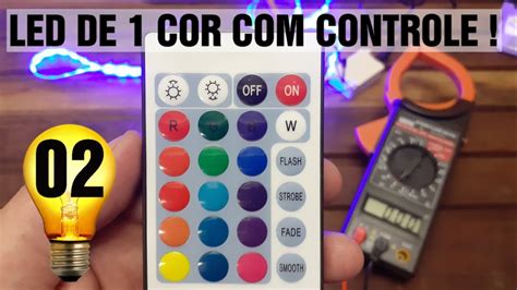 COMO FAZER E LIGAR FITA LED MONOCROMÁTICA CONTROLE REMOTO YouTube