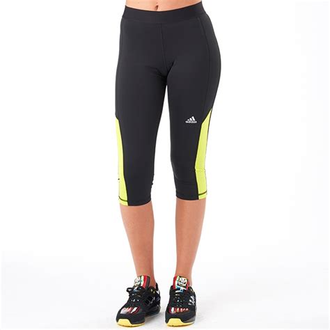 Buy Adidas Womens Infinite Series Techfit Capri Leggings Black Solar Yellow