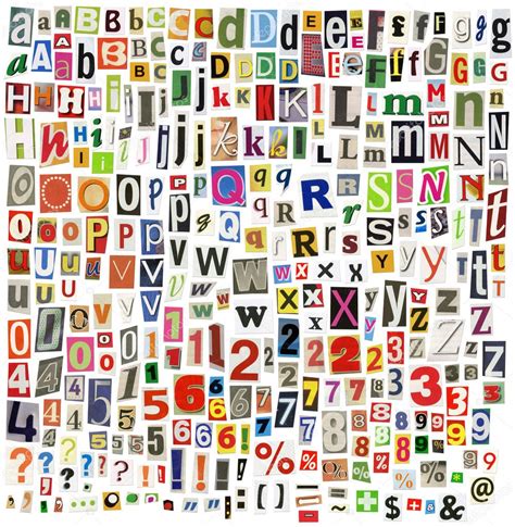 Newspaper Alphabet Stock Photo By Tuja