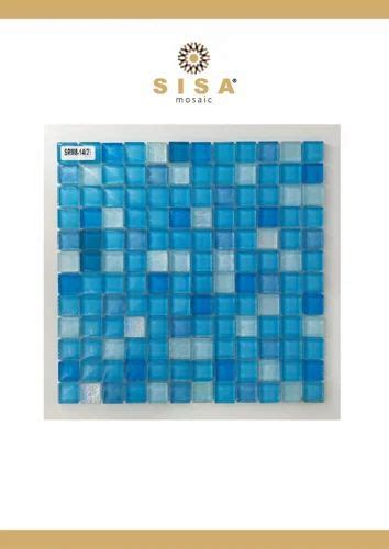 Cm Aqua Blue Crystal Glass Mosaic Tiles At Rs Sq Ft Glass