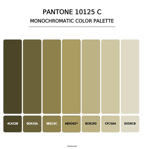 Pantone 10125 C Color Palettes